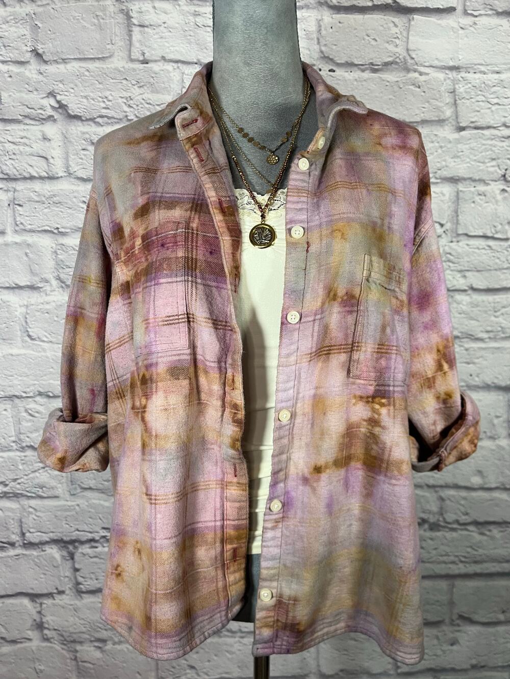 Reworked/upcycled flannel shirt